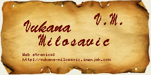 Vukana Milosavić vizit kartica